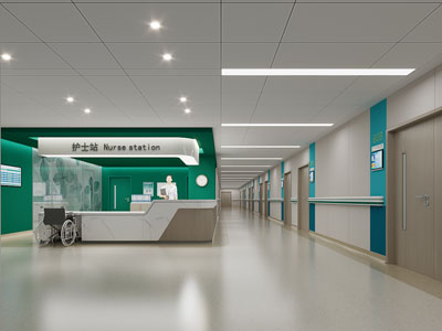 现代医院护士站 走廊过道