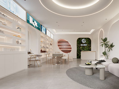 现代轻奢美容院接待区