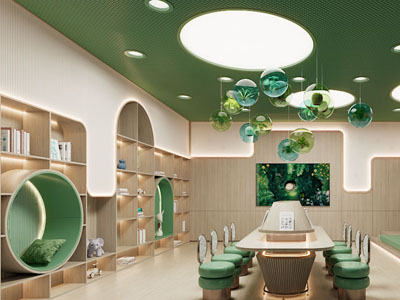 现代幼儿园阅览室 图书馆