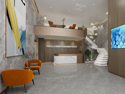 现代公司大堂前台接待