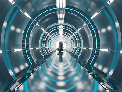 后现代科技感过道 隧道