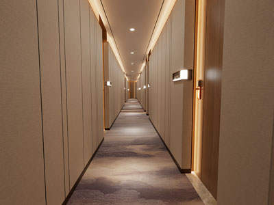 现代酒店过道