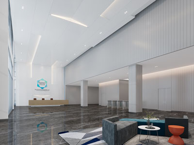 现代酒店大堂前台接待