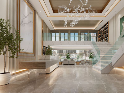 现代大堂前台接待