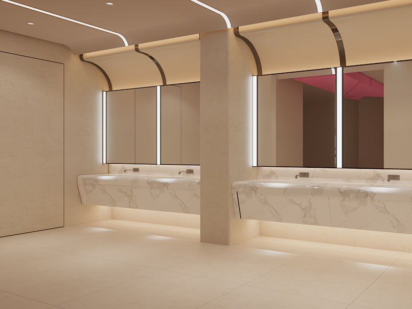 现代公共卫生间 洗手间