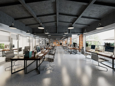 工业风loft公共办公区