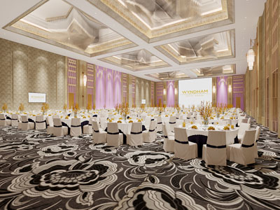 现代酒店婚庆宴客厅 就餐区3d模型 现代酒店婚庆宴客厅 就餐区