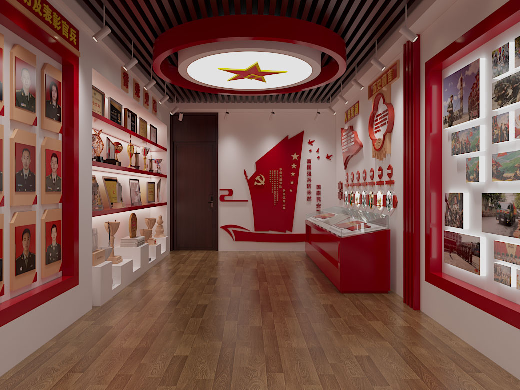 现代党建展厅展览3d模型 现代党建展厅展览