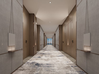 现代酒店客房过道