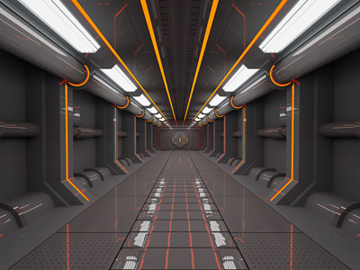 工业风loft过道3d模型 工业风loft过道