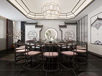 新中式酒店包厢包间