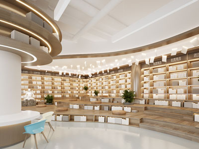 现代图书馆 书吧 阅览室