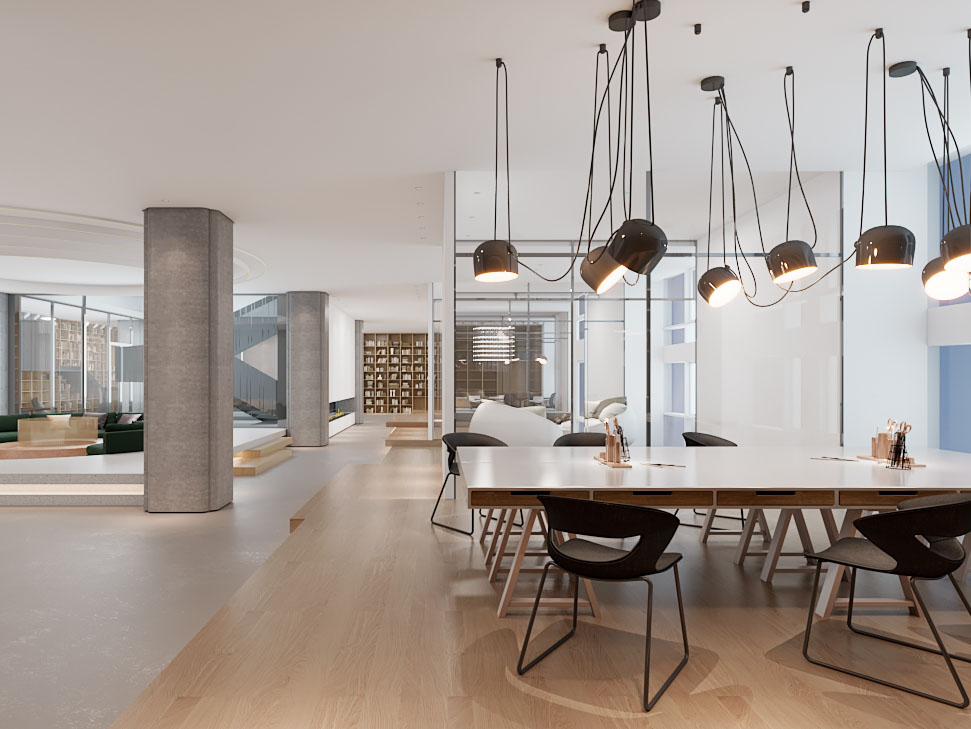 现代大堂前台接待