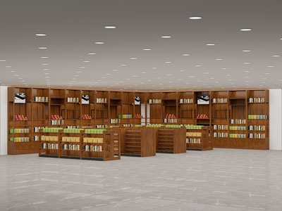 现代零食货架 展柜