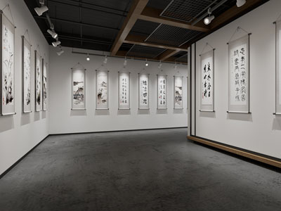 现代书法字画展厅展览