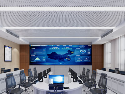 现代警务指挥中心 监控室3d模型 现代警务指挥中心 监控室