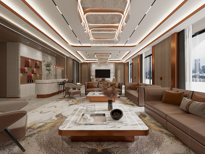 新中式大堂前台接待