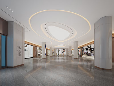 现代商场大厅3d模型 现代商场大厅