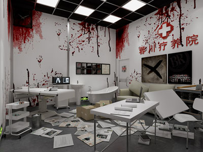 现代游戏馆 探案房3d模型 现代游戏馆 探案房