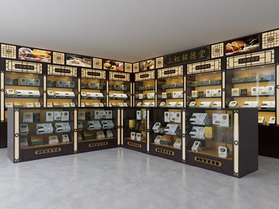 新中式药房3d模型 新中式药房