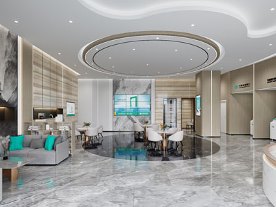 现代大堂前台接待