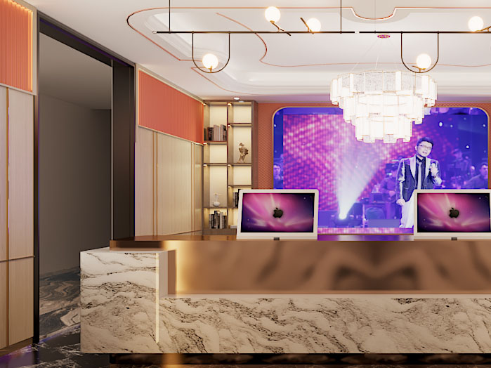 现代轻奢KTV前台接待