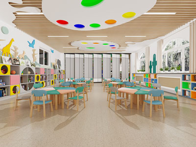 现代幼儿园活动教室3d模型 现代幼儿园活动教室