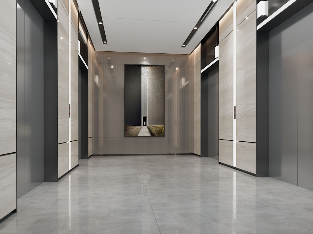 现代电梯间