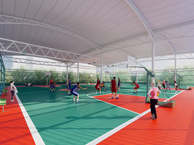 现代篮球馆 体育馆3d模型 现代篮球馆 体育馆