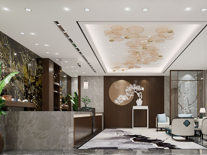 新中式大堂前台接待