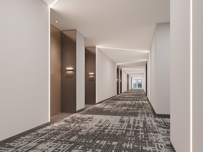 现代酒店客房过道