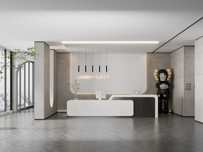 现代公司大堂前台接待