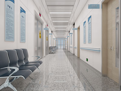 现代医院走廊过道