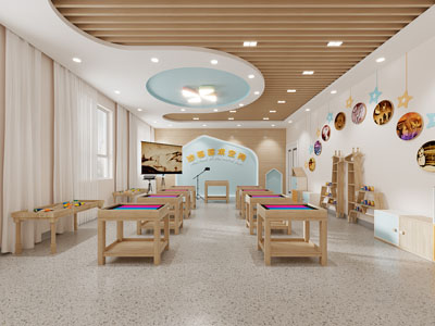 现代幼儿园沙画教室