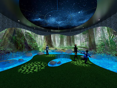 现代森林世界展厅展览3d模型 现代森林世界展厅展览