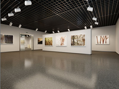 现代画展展厅展览