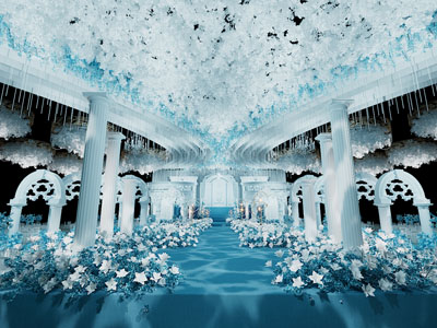 现代酒店婚庆宴客厅 就餐区