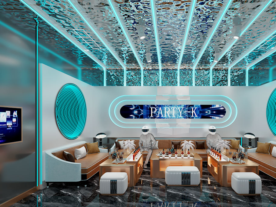 后现代KTV包房3d模型 后现代KTV包房