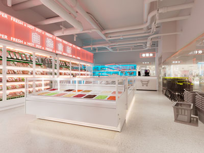 现代生鲜食材便利店 超市3d模型 现代生鲜食材便利店 超市