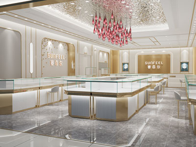 现代珠宝首饰专卖店3d模型 现代珠宝首饰专卖店