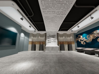 现代展厅展览3d模型 现代展厅展览