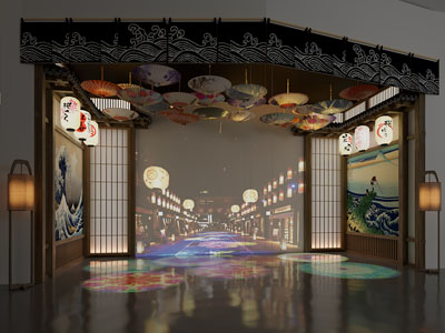 日式展厅3d模型 日式展厅