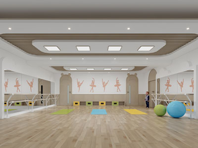 现代舞蹈室 瑜伽馆3d模型 现代舞蹈室 瑜伽馆