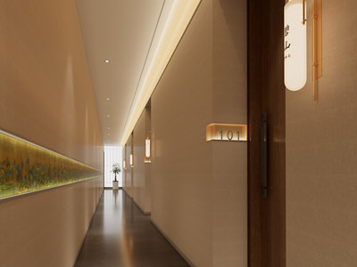 现代酒店过道3d模型 现代酒店过道