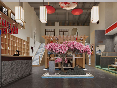 日式饭店餐馆 料理店3d模型 日式饭店餐馆 料理店