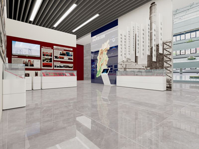 现代企业展厅展览3d模型 现代企业展厅展览