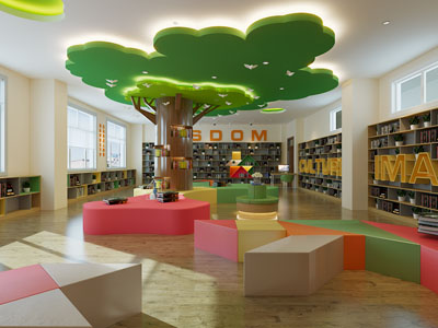 现代图书馆 书吧 阅览室3d模型 现代图书馆 书吧 阅览室