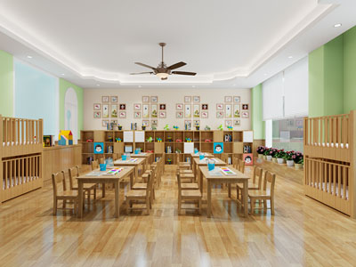 现代幼儿园手工教室3d模型 现代幼儿园手工教室