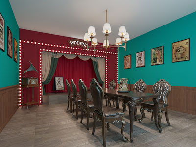 美式复古剧本杀3d模型 美式复古剧本杀