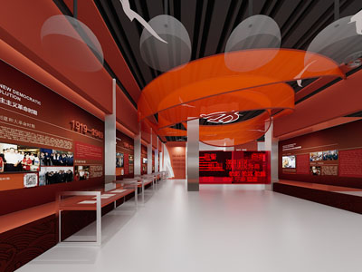 工业风loft党建展厅展览3d模型 工业风loft党建展厅展览